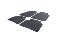 Cartrend Automattenset Carbon Riffelblechoptik 4-tlg.