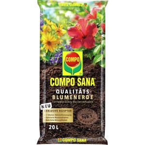 Sacco di terriccio universale Compo Sana, 20 l, per piante da interno, balcone e giardino.