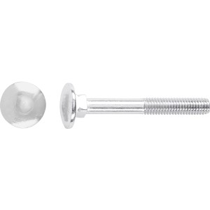 Vis à tête ronde zinguée LUX M5 x 30 mm à filetage partiel, lot de 100.