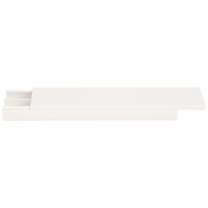 Goulotte de câblage blanche 53x20 mm, longueur 2 m, pour une distribution électrique moderne.