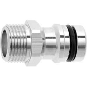 Connettore per dispositivi Geka plus con filettatura esterna da 26,4 mm (3/4 di pollice) per sistemi a innesto.
