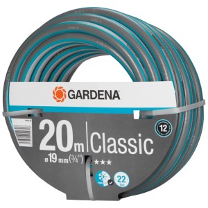 Gardena Classic tubo, PVC, grigio, diametro 1,9 cm, lunghezza 20 m, arrotolato.