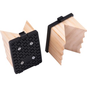 Testina di ricambio Char-Broil Hot-Clean per spazzola per griglia, testa in legno con supporto in plastica nera.