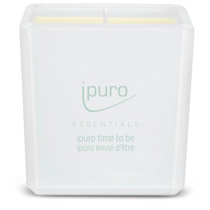 Ipuro Duftkerze Essentials Time to be, 125g im weißen Glas. Blumig-frischer Duft für gemütliche Atmosphäre.