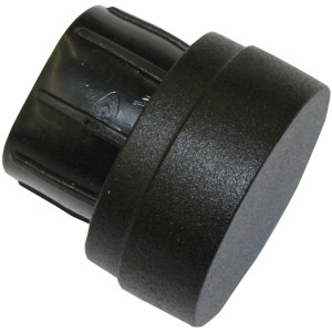 Tappo terminale nero Gardinia Industrial Home, Ø 25 mm, set da 2 per bastoni per tende.