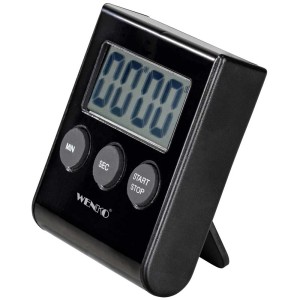 Timer da cucina digitale Lilo di Wenko, nero, con display e supporto.
