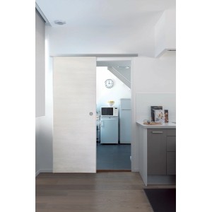 Porte coulissante Grosfillex en coffret bois blanc, porte pliante en plastique pour intérieur.