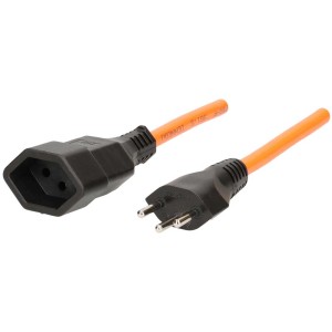 Rallonge TD orange, 5 m, Type12/Type13, pour atelier et poste de travail.
