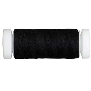 Fil à coudre noir en polyester, bobine de 150 m pour couture à la main et à la machine.