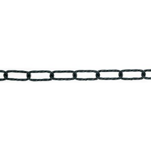 Schwarze Zierkette, Ø 3,5 mm, aus Stahl für Bootstechnik, belastbar bis 10 kg.