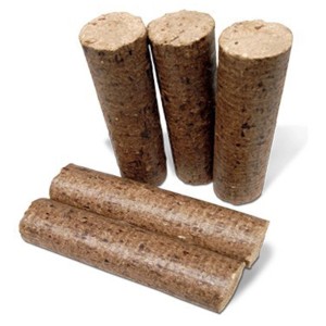 Hartholzbrikett aus 100% Buche, 10 kg, zylinderförmig für Kamin und Ofen.