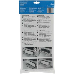 Set portatarga Easyklick, plastica ABS nera, 30x16/30x8 cm per esterni auto.
