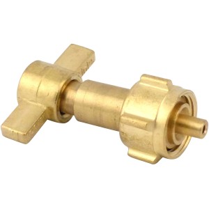 Adaptateur de transfert de propane Rothenberger en laiton pour bouteilles de gaz.