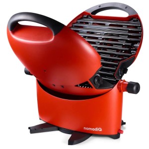 Nomadiq Gasgrill Modell 3.0 in Terra-Rot, kompakter, faltbarer Grill mit Grillrost.