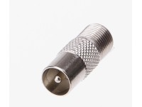 Schwaiger Sat-Adapter F-Buchse Antennenstecker Silber