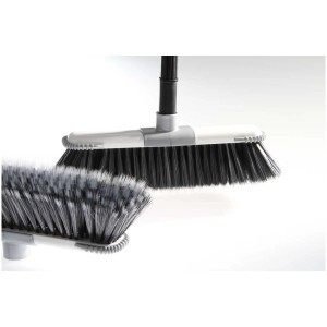 Ebnat Balai à plancher Inspire 28 cm avec poils gris et noirs pour intérieur et extérieur.