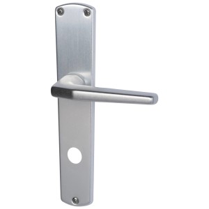 Alpertec Langschild-Garnitur Maria, F1 Aluminium, für Tür mit 78mm Rundzylinder