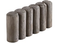 Kann Rundpalisaden-Randblock Antik Holzoptik (HxBxT) 39,5 x 8 x 20 cm