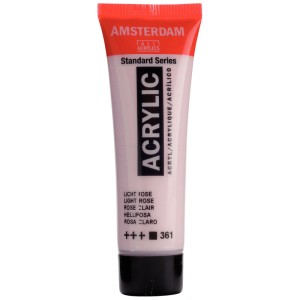 Tube de peinture acrylique rose clair Amsterdam Standard Series, 20ml.