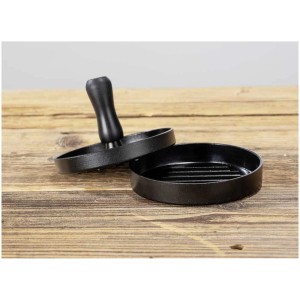 Wenko Burgerpresse Patty in alluminio con manico, utensile da cucina per modellare hamburger.
