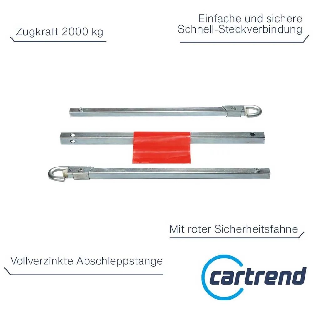 Barra Di Traino 3 Pezzi 3000kg - Lunghezza 1.8m Con Molla, Per Veicoli E Furgoni