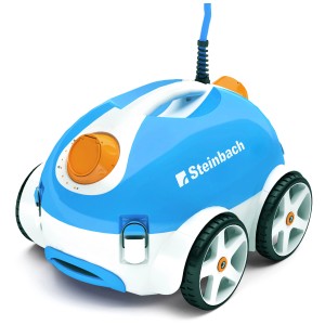 Steinbach Poolrunner Poolroboter in Blau und Weiß für die Poolreinigung.
