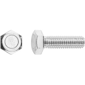 Vis à métaux LUX M6 x 30 mm, acier inoxydable, filetage total, 50 pièces
