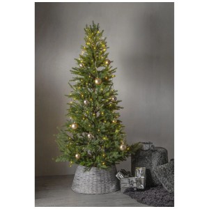 Sapin de Noël avec guirlande lumineuse Star Trading LED Dew Drop Micro, guirlande extérieure blanc chaud avec 160 LED.