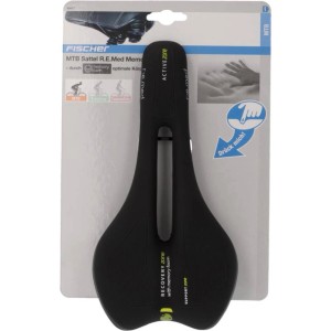 Sella bici MTB Fischer nera con memory foam per un elevato comfort.