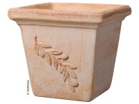 Deroma Pflanztopf Quadro Olive Terrakotta (HxBxT) 15 x 18 x 18 cm