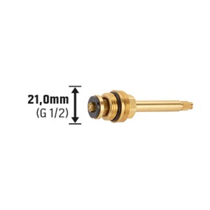 Tête de robinet en laiton Ø 21 mm (G 1/2), pièce de rechange pour robinets encastrés.
