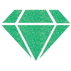 Diamante glitterato verde pastello, pittura per progetti creativi.