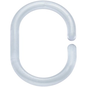 Anneau de rideau de douche transparent Diaqua® Basic pour tringles de douche.