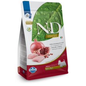 N&D Prime pollo e melograno Adult Mini, alimento secco per cani, 2.5kg.