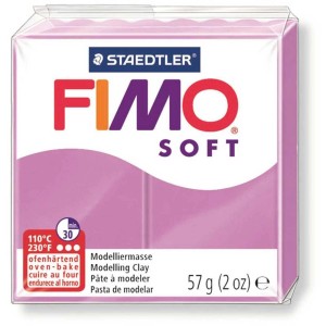 Fimo Soft Modelliermasse Lavendel, 57g Packung, ofenhärtend für Bastelarbeiten und Modellieren.