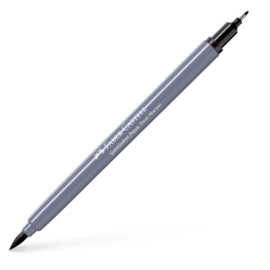 Faber-Castell Goldfaber Aqua Dual Marker, noir. Feutre avec pointe pinceau et fine pour projets créatifs.