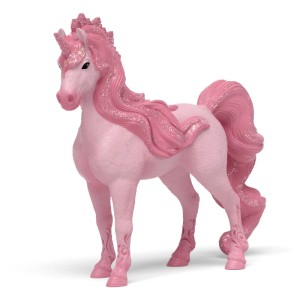 Schleich Bayala Einhornstute Cassiopeia, rosafarben mit Glitzermähne, detailreiche Spielfigur.