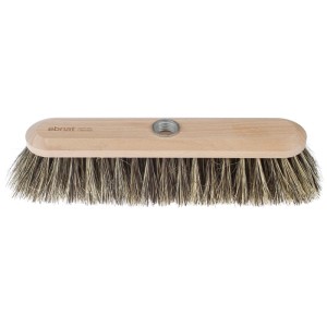 Bodenwischer Nature 28 cm mit Holzkorpus und Pflanzenfaser-Borsten.