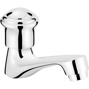Elegante rubinetto acqua fredda baliv KV-5100 cromato per lavabo.