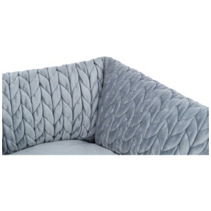 Gros plan : Panier rond gris pour chien Trixie Livia en polyester avec coussin.