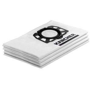 Sacs filtrants en non-tissé Kärcher pour aspirateurs eau et poussière, 4 pièces, adaptés aux WD 2 Plus, WD 3 et SE 4001/4002.