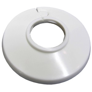 Rosace blanche pour tuyau de chauffage, diamètre intérieur 18 mm, en plastique pour installation de chauffage.