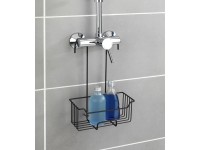 Wenko Thermostat-Dusch-Caddy Milo Edelstahl Schwarz matt