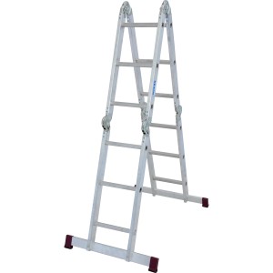Scala multiuso Krause Corda 4x3 gradini come scala a libro con piedini antiscivolo.