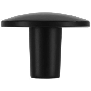 Pomello per mobili Siro in metallo nero opaco, interasse Ø 30 mm.