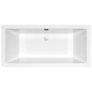 Vasca da bagno rettangolare Cersanit Intro in acrilico bianco, 160x75 cm, vista dall'alto.