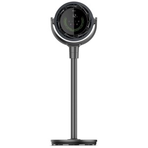 Ventilateur sur pied gris Trisa Comfort Breeze X84 Max avec écran digital.
