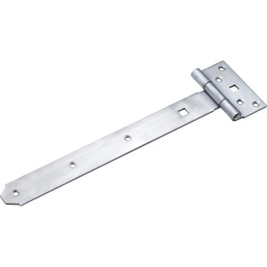 Paumelle en T en acier inoxydable, 300 mm, pour portails et portes.