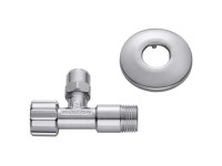 Eck-Regulierventil Messing verchromt kurz 1/2