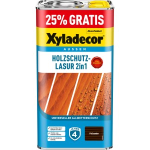 Xyladecor Lasure bois 2en1, 5L Palisandre, pour une protection et une couleur durables en extérieur.